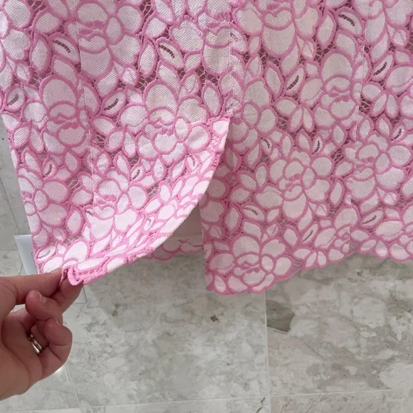 BOUTIQUE MOSCHINO {8} Pink Lavender Dress Cap Sleeve Fitted - Picture 7 of 10